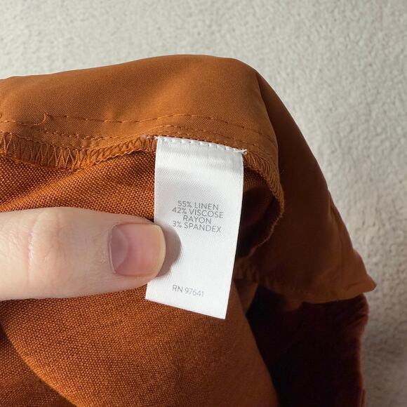 J. Jill Women's Cropped Pants in Rust Orange - Picture 8 of 10